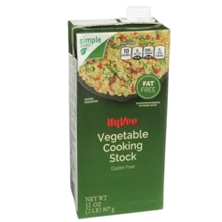 Hy-vee Vegetable Fat Free Cooking Stock