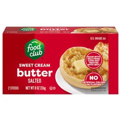 Food Club Sweet Cream Salted Butter 2 Each