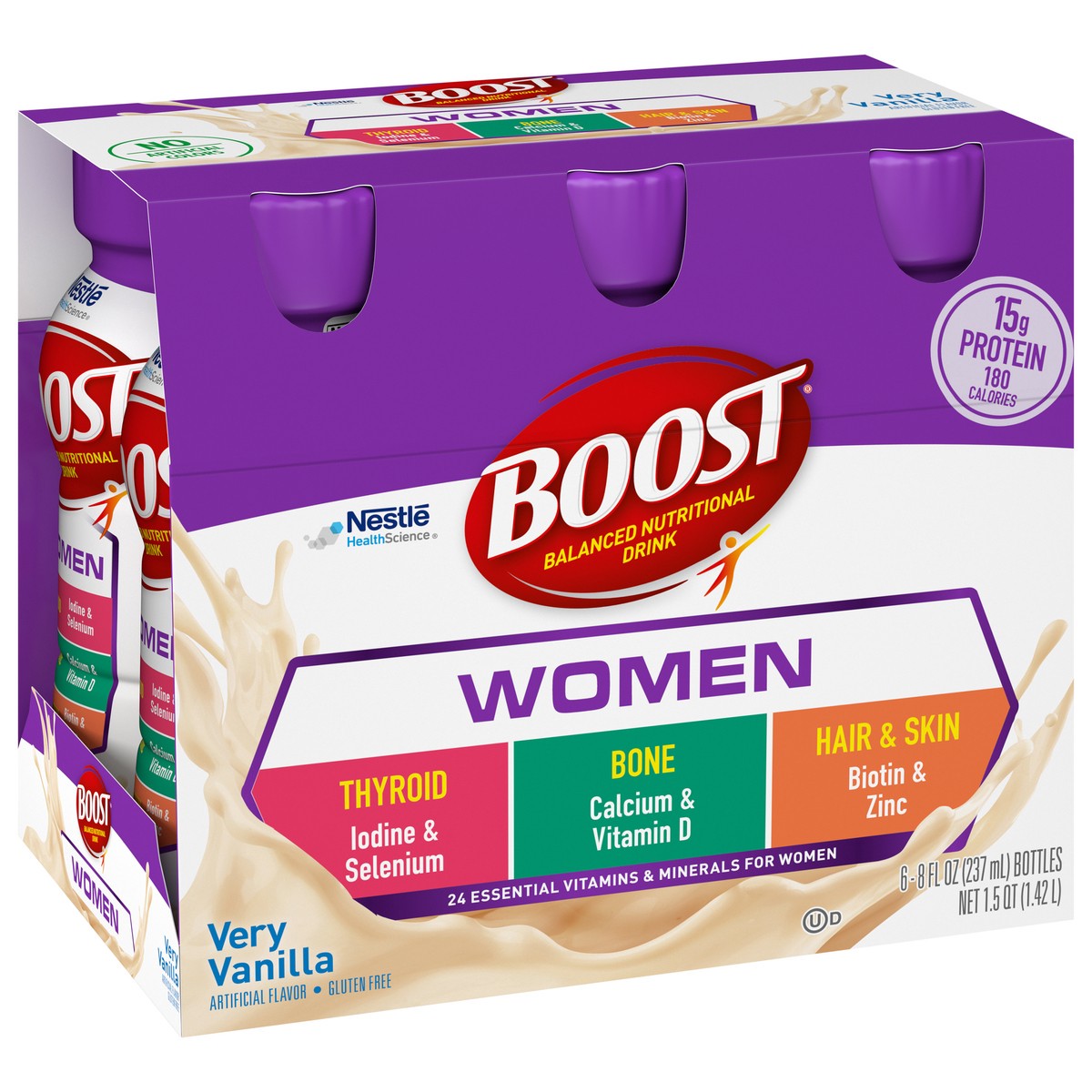 slide 5 of 9, Boost Very Vanilla Calorie Smart Nutritional Drink - 6 ct; 8 fl oz, 6 ct; 8 fl oz