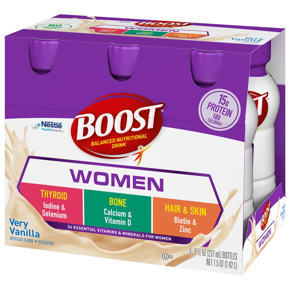 slide 3 of 9, Boost Very Vanilla Calorie Smart Nutritional Drink - 6 ct; 8 fl oz, 6 ct; 8 fl oz