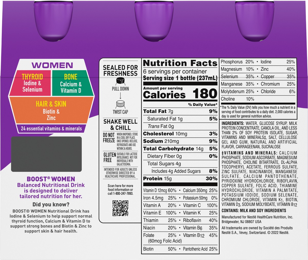 slide 9 of 9, Boost Very Vanilla Calorie Smart Nutritional Drink - 6 ct; 8 fl oz, 6 ct; 8 fl oz