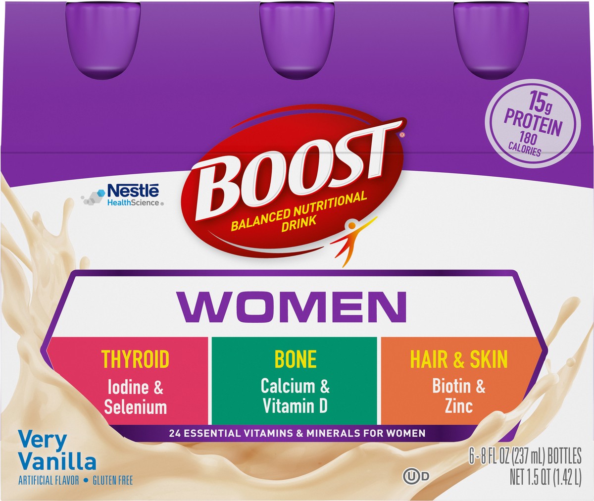 slide 2 of 9, Boost Very Vanilla Calorie Smart Nutritional Drink - 6 ct; 8 fl oz, 6 ct; 8 fl oz