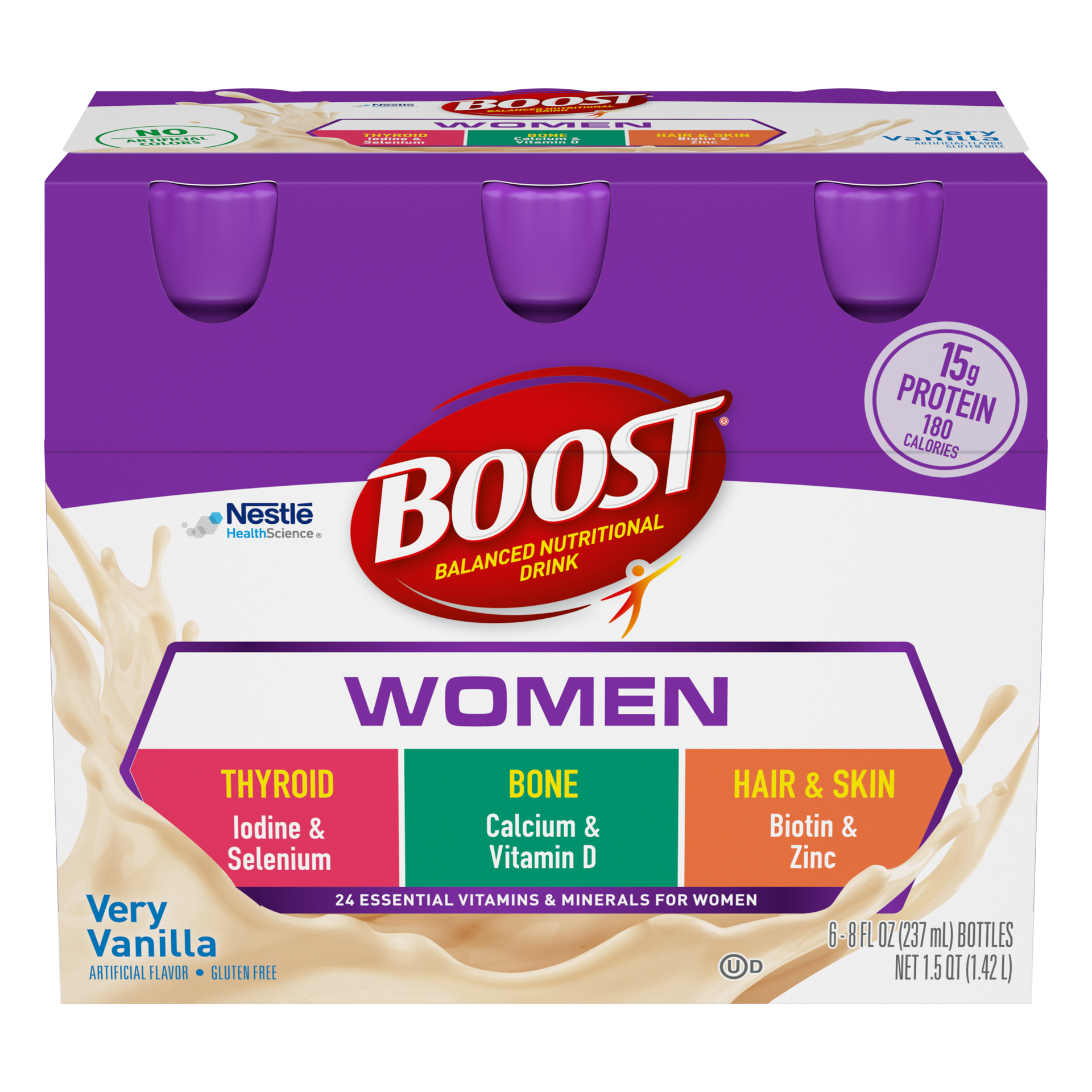 slide 1 of 9, Boost Very Vanilla Calorie Smart Nutritional Drink - 6 ct; 8 fl oz, 6 ct; 8 fl oz