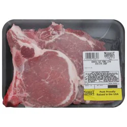 Giant Eagle Pork Loin Rib Chops, Center Cut, Bone In