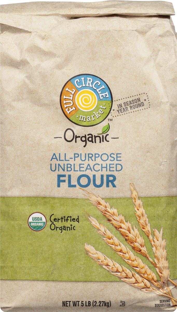 slide 3 of 9, Full Circle Market Unbleached Organic All-Purpose Flour 5 lb, 5 lb