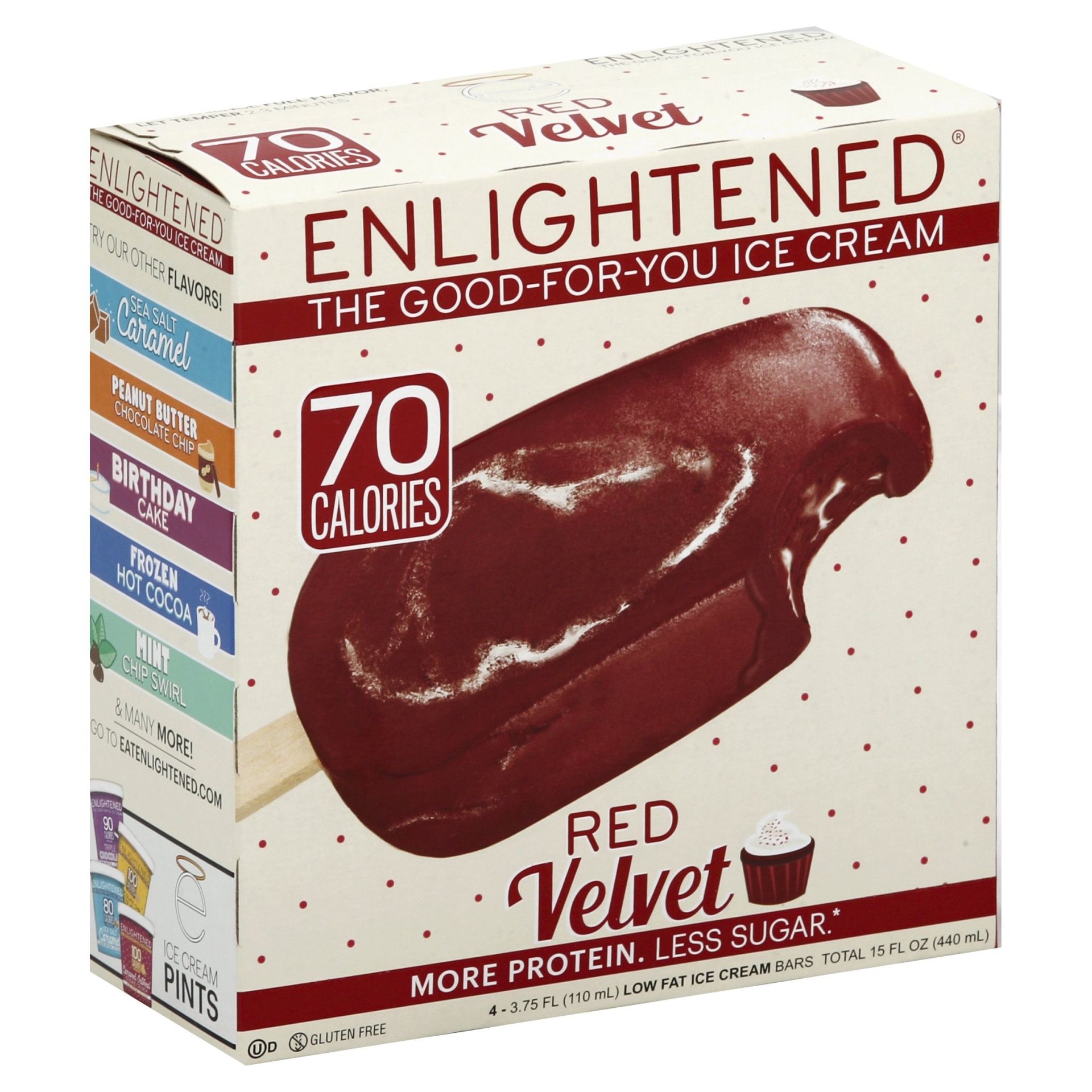 slide 1 of 1, Enlightened Ice Cream Ice Cream Red Velvet Bar, 15 oz