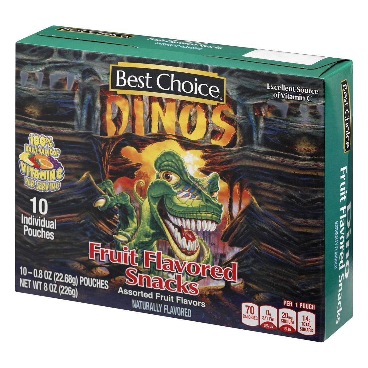 slide 3 of 10, Best Choice Dinos Fruit Flavored Snacks, 10 ct