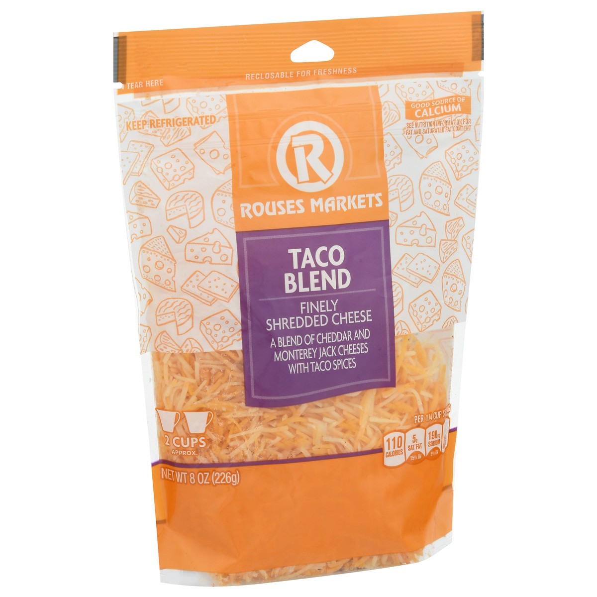 slide 3 of 14, Rouses Markets Taco Blend Finely Shredded Cheese 8 oz, 8 oz