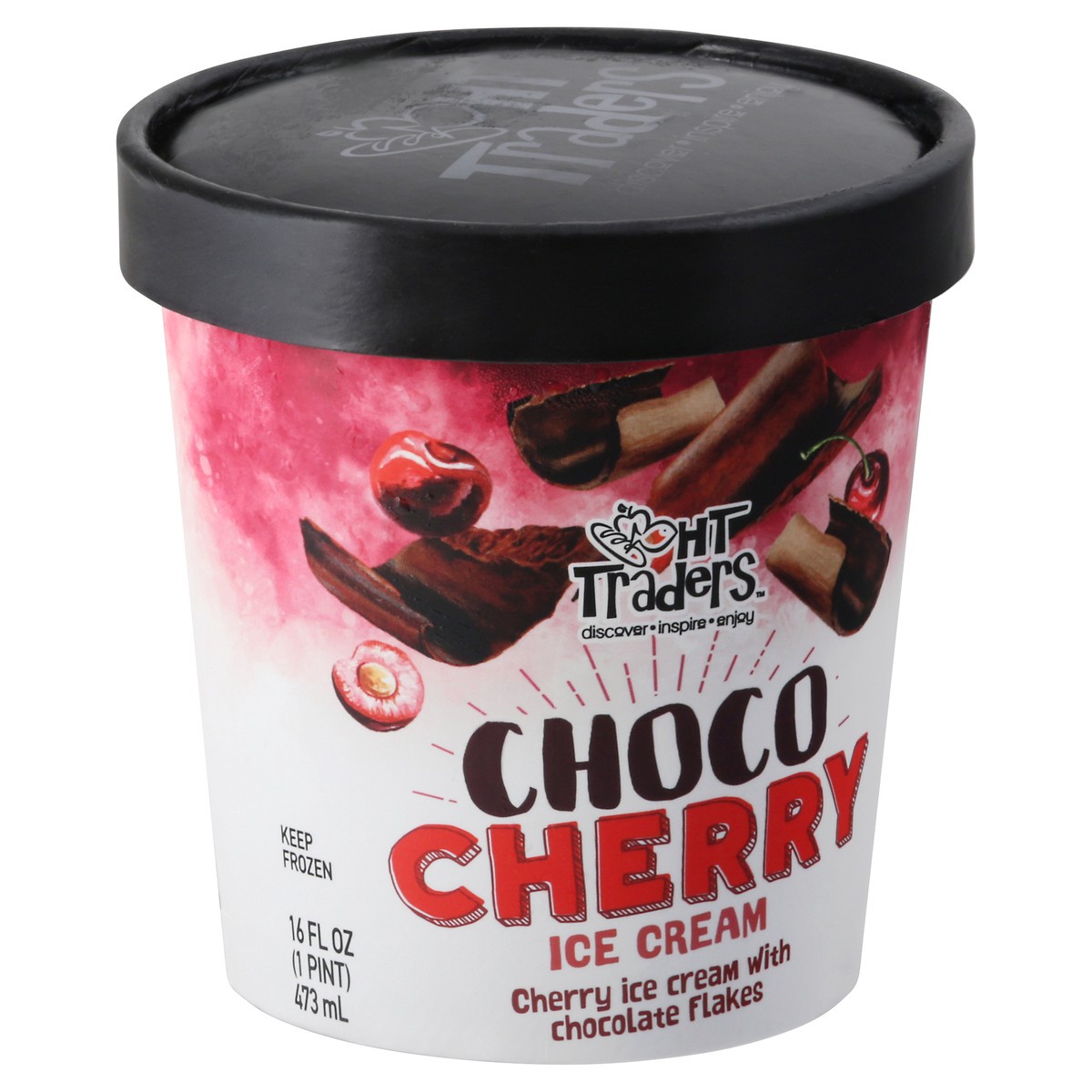 slide 2 of 9, Harris Teeter Traders Very Cherry Premium Ice Cream, 16 oz