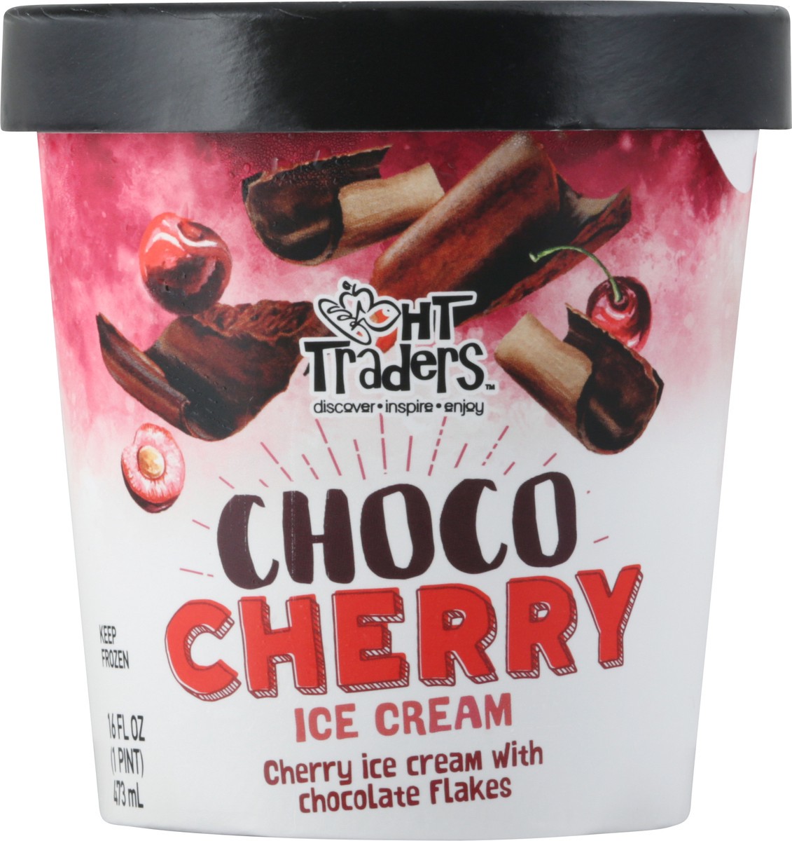 slide 8 of 9, Harris Teeter Traders Very Cherry Premium Ice Cream, 16 oz