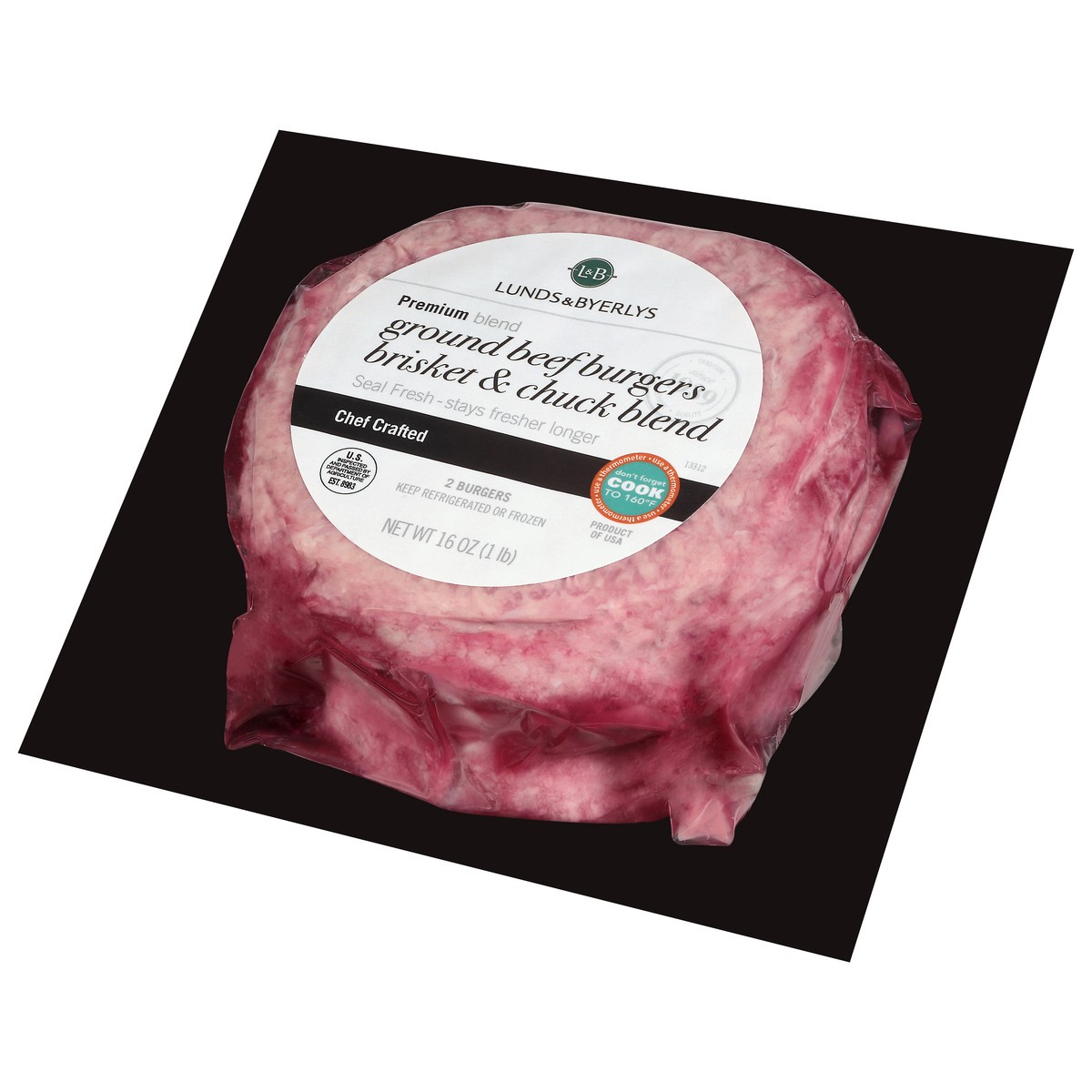 slide 9 of 9, L&B Brisket & Chuck Blend Ground Beef Burgers 2 ea, 2 ct