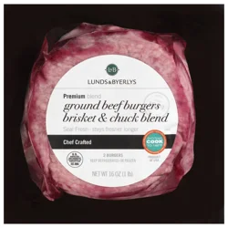 L&B Brisket & Chuck Blend Ground Beef Burgers 2 ea
