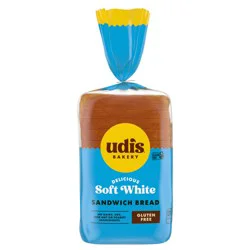 Udis Bakery Udi's Gluten Free Delicious Soft White Sandwich Bread, Frozen, 18 oz.