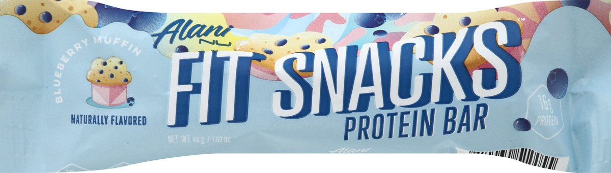 slide 11 of 13, Alani Nu Fit Snacks Protein Bar Blueberry Muffin, 46 g