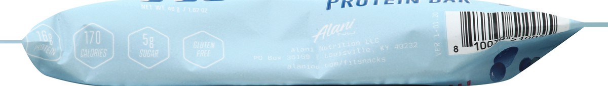 slide 13 of 13, Alani Nu Fit Snacks Protein Bar Blueberry Muffin, 46 g