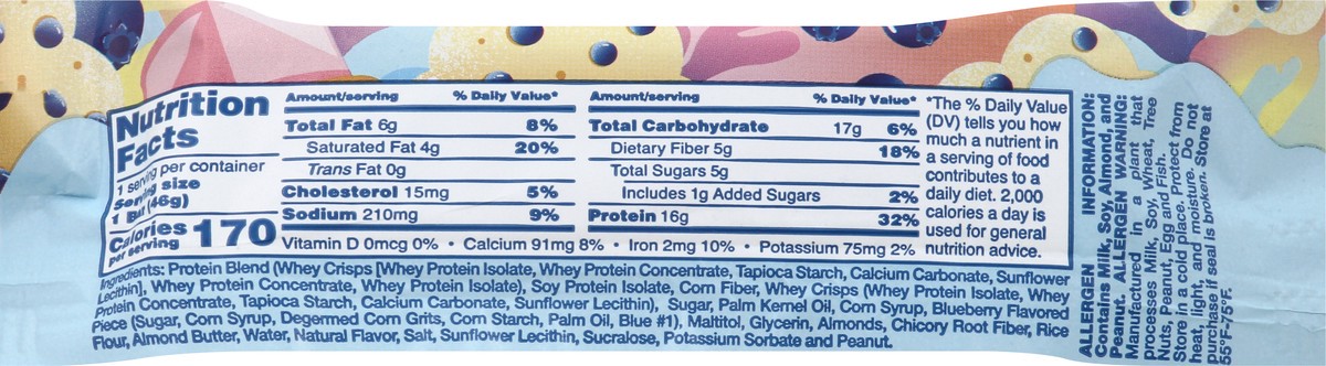 slide 8 of 13, Alani Nu Fit Snacks Protein Bar Blueberry Muffin, 46 g