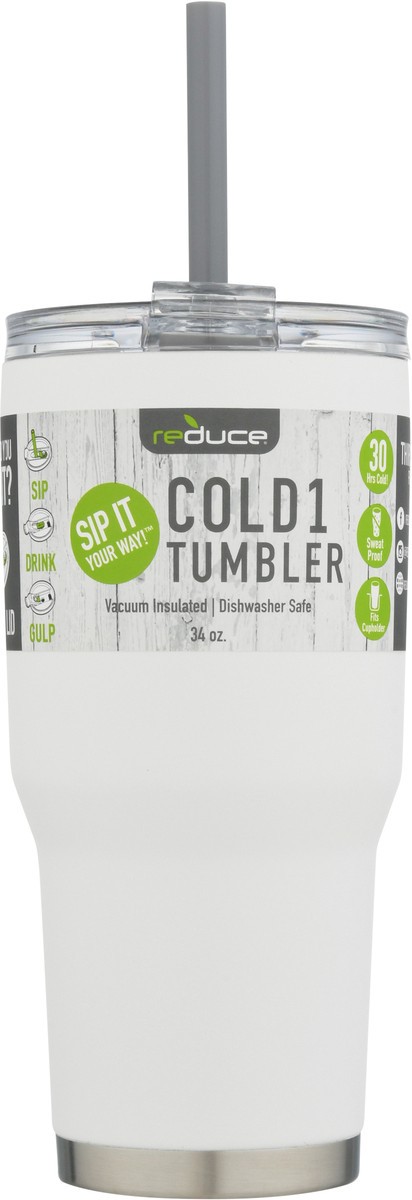 slide 7 of 12, Reduce Tumbler, 3-In-1 Lid, 34 Ounce, 34 oz