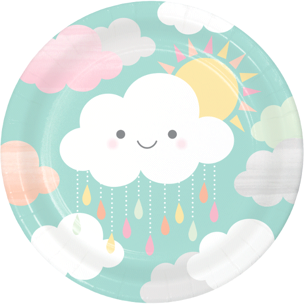 slide 1 of 1, Creative Converting Sunshine Baby Dinner Plate, 8 ct