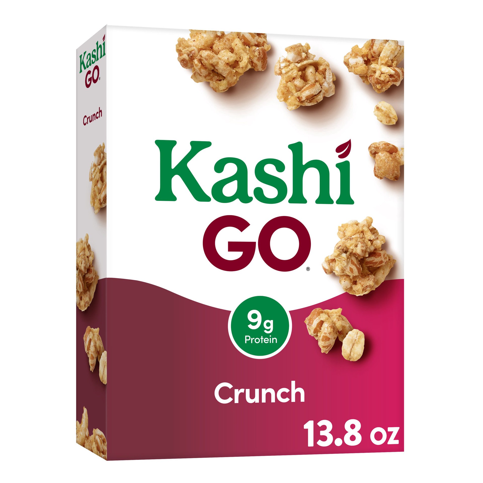 slide 1 of 5, Kashi GO Breakfast Cereal, Vegan Protein, Fiber Cereal, Cinnamon Crunch, 13.8oz Box, 1 Box, 13.8 oz