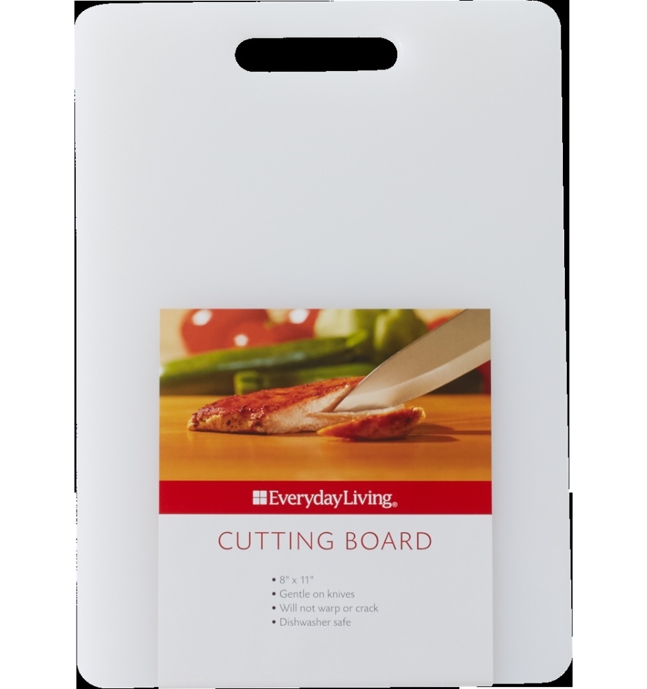 slide 1 of 1, Everyday Living Rectangular Cutting Board - White, 8 in x 11 in