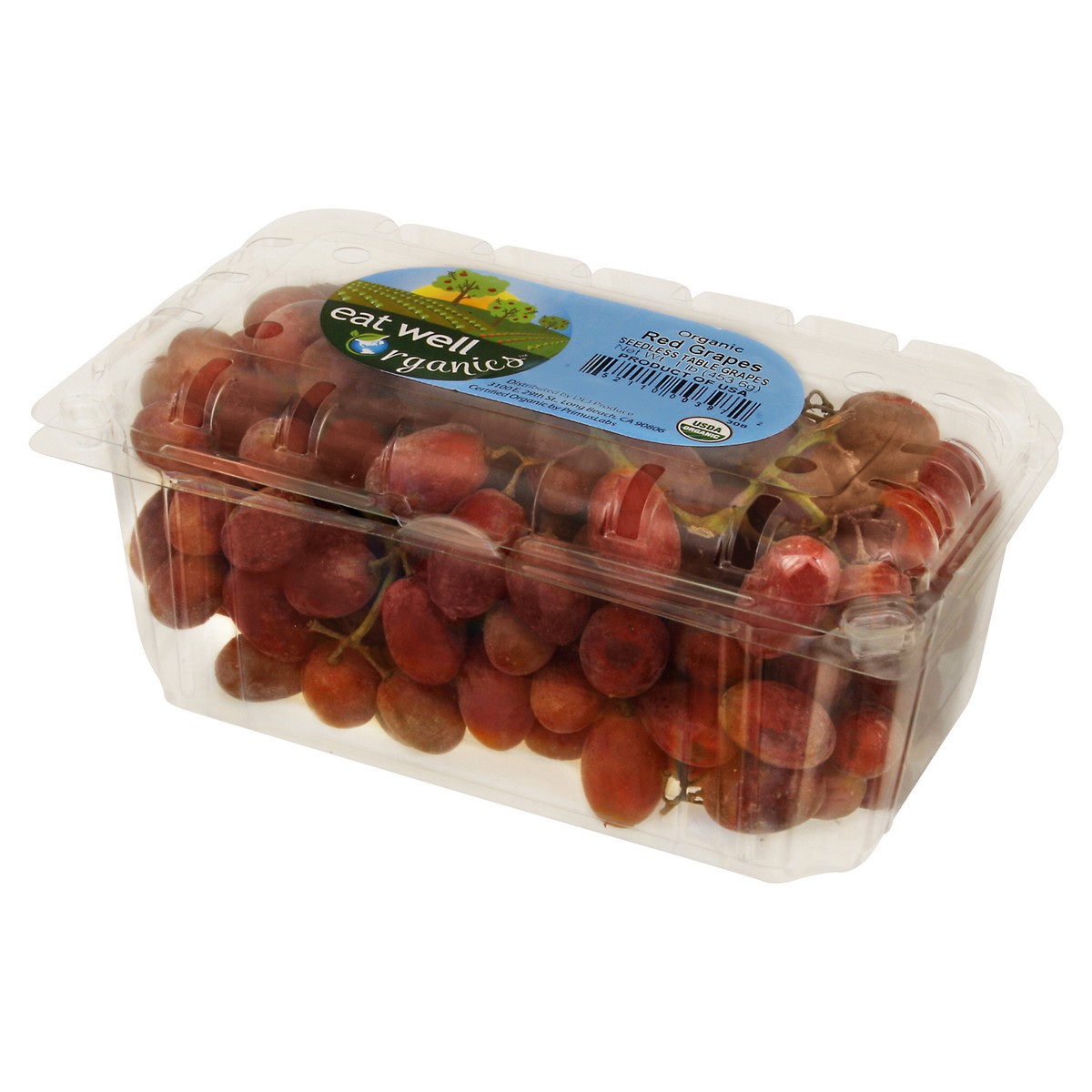 slide 8 of 12, Eat Well Organics Seedless Organic Red Grapes 1 lb, 16 oz