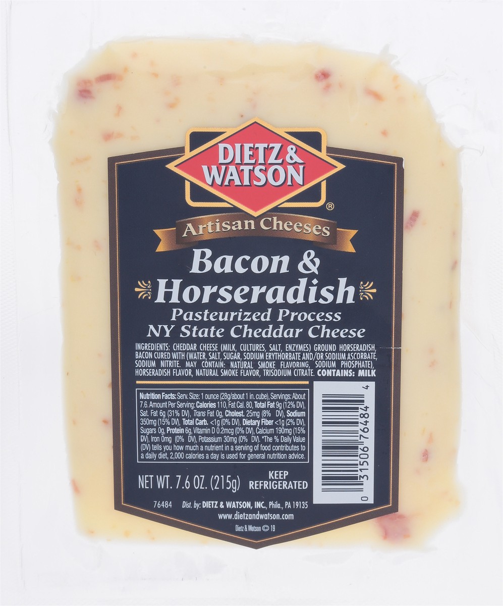 slide 4 of 9, Dietz & Watson Bacon & Horseradish Cheese 7.6 oz, 7.6 oz