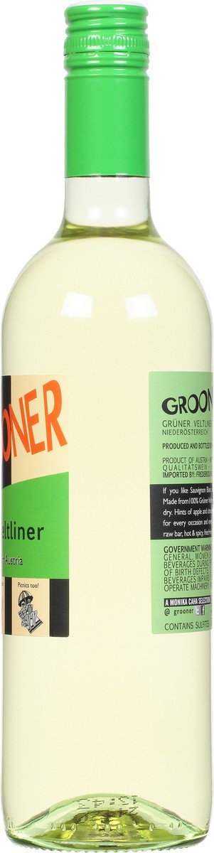 slide 5 of 10, Grooner Gruner Veltliner White Wine 750 ml, 750 ml