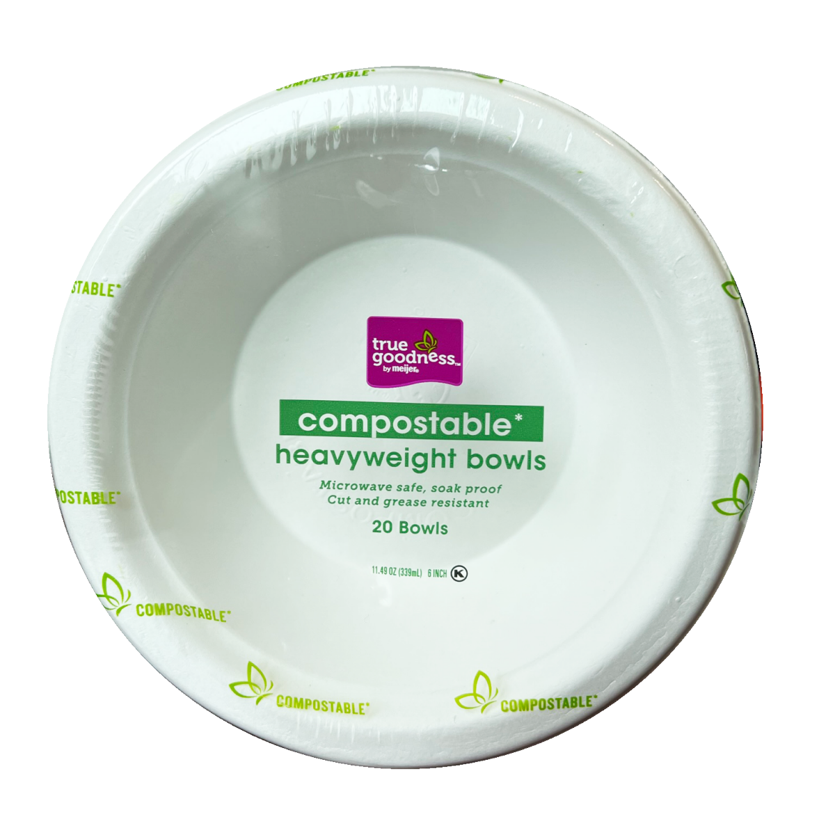 slide 1 of 1, True Goodness Comp Bowl 6" 20Ct, 20 ct