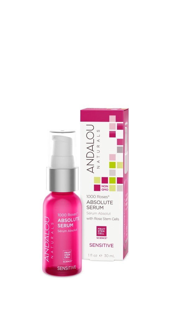 slide 3 of 3, Andalou Naturals Absolute Serum, 1000 Roses, Sensitive, 1 oz