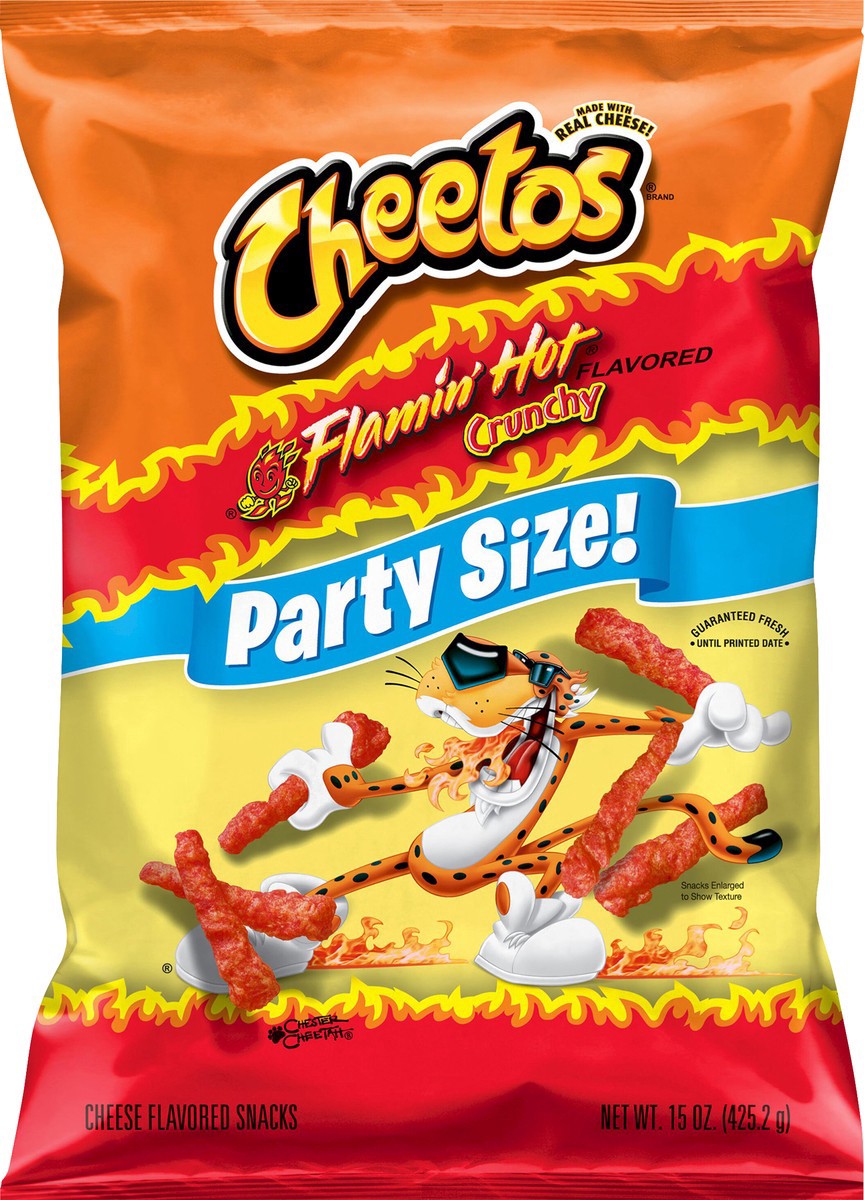 slide 3 of 3, Cheetos Cheese Flavored Snacks , Flamin' Hot, 15 oz