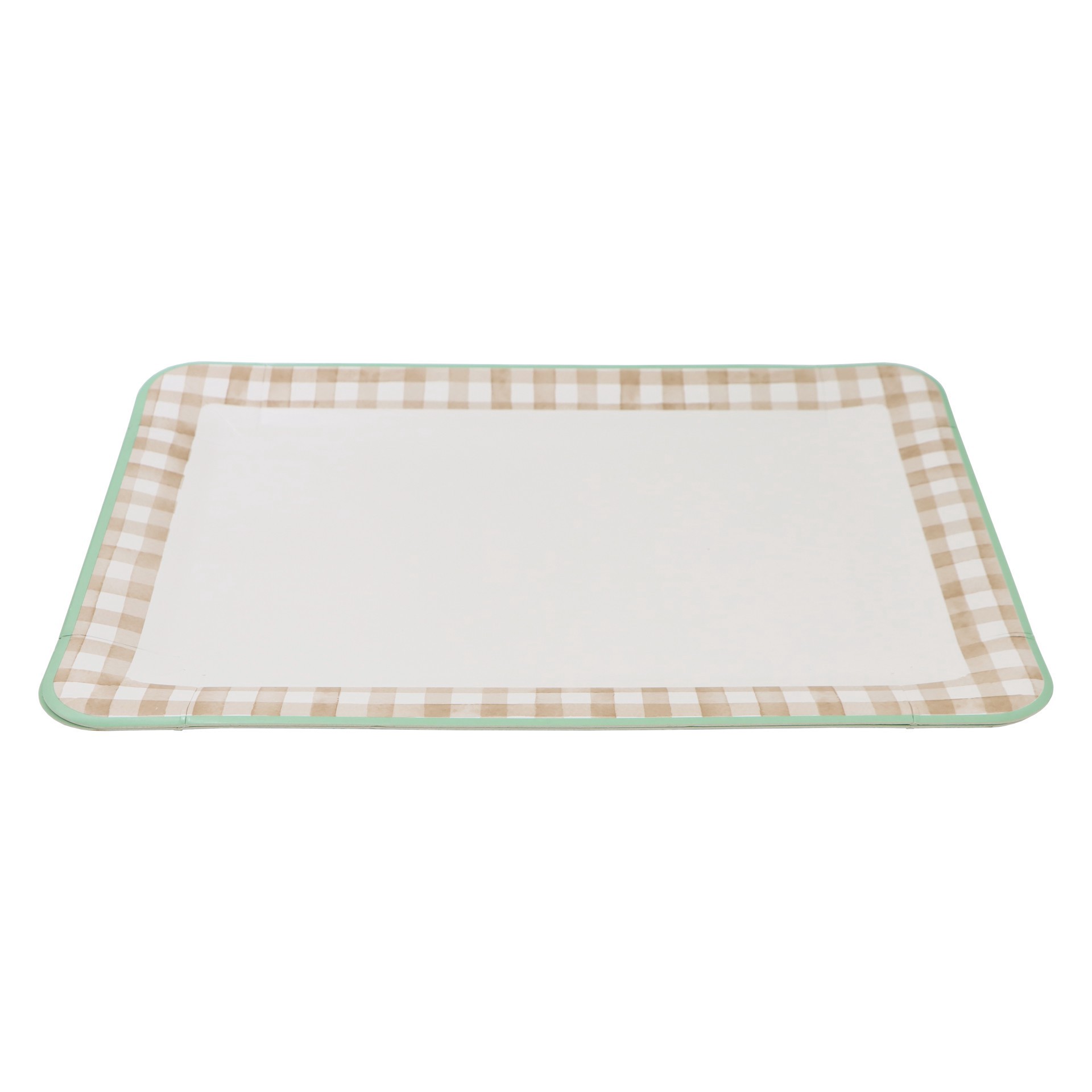 slide 2 of 3, 9" X 13" Brown & White Gingham Paper Trays, 2ct. By Celebrate It, 2 ct