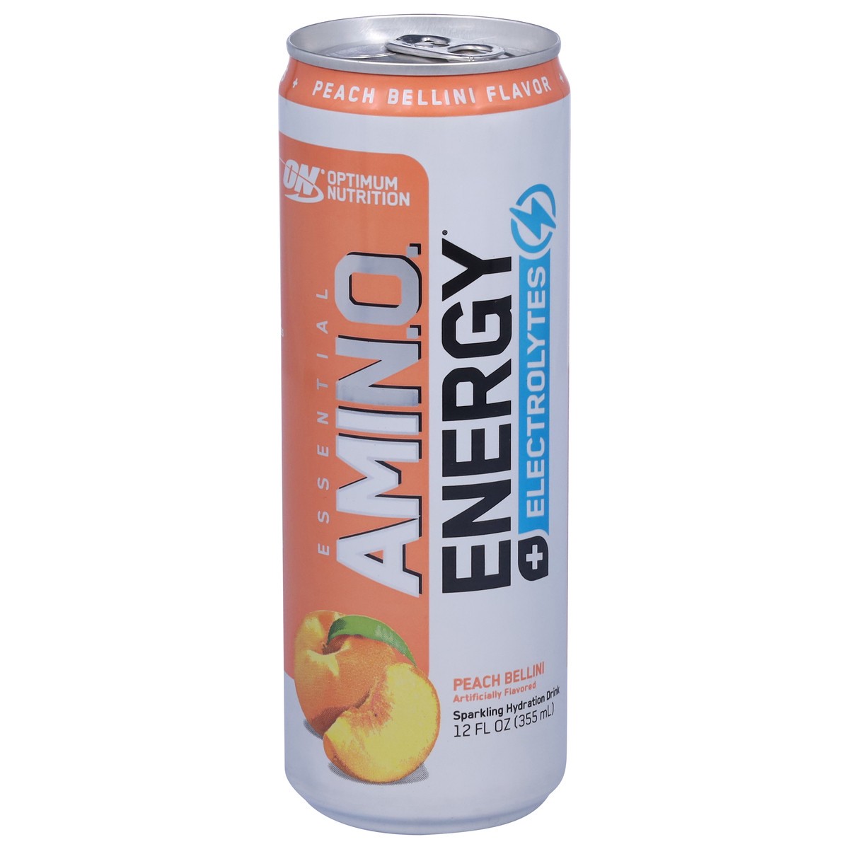 slide 7 of 13, Optimum Nutrition Essential Amin.O. Energy Energy + Hydration Peach Bellini Sparkling Hydration Drink 12 fl oz, 12 fl oz