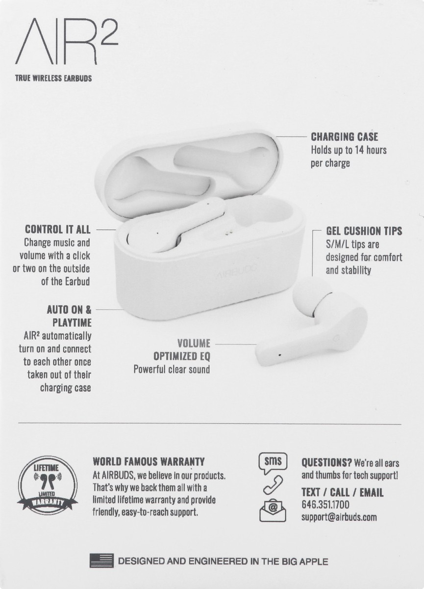slide 3 of 9, Air 2 True Wireless Earbuds 1 ea, 1 ct