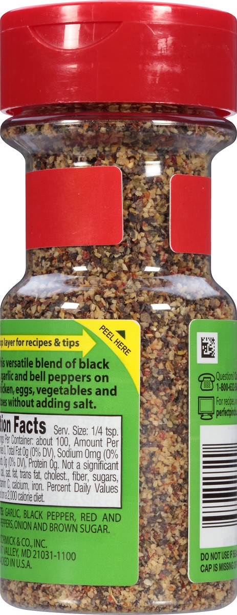 slide 6 of 11, McCormick Salt Free Garlic Pepper Seasoning 2.5 oz, 2.5 oz