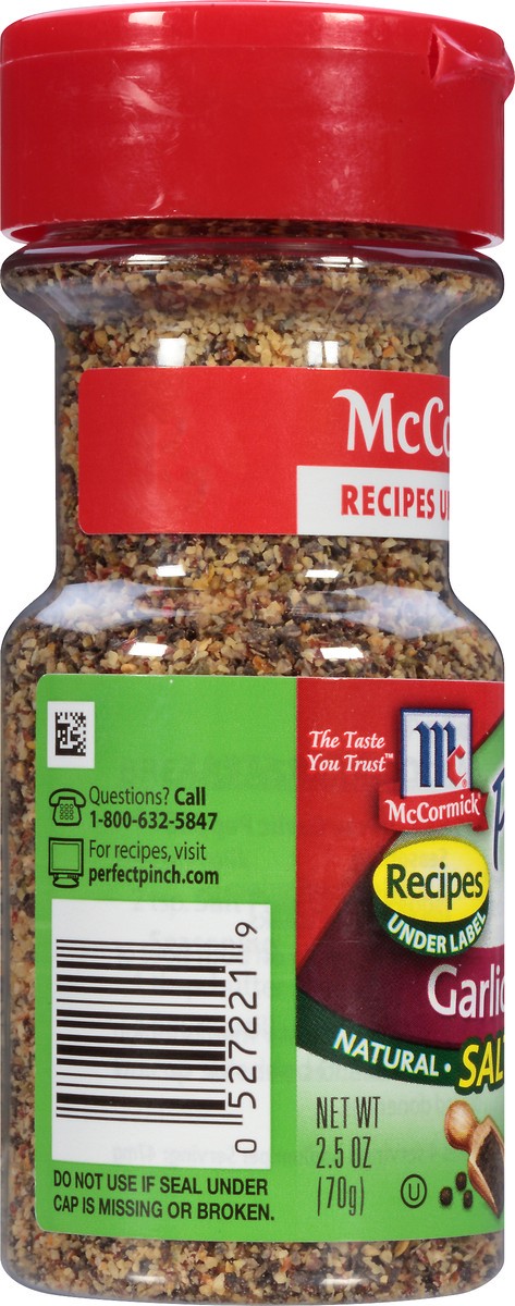 slide 9 of 11, McCormick Salt Free Garlic Pepper Seasoning 2.5 oz, 2.5 oz