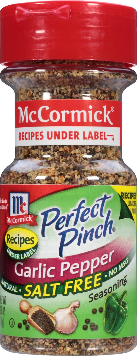 slide 3 of 11, McCormick Salt Free Garlic Pepper Seasoning 2.5 oz, 2.5 oz