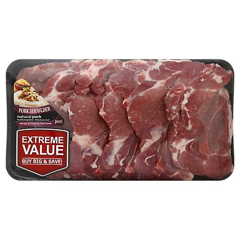 slide 1 of 1, Meat Counter Pork Steak Shoulder Blade Value Pack, per lb