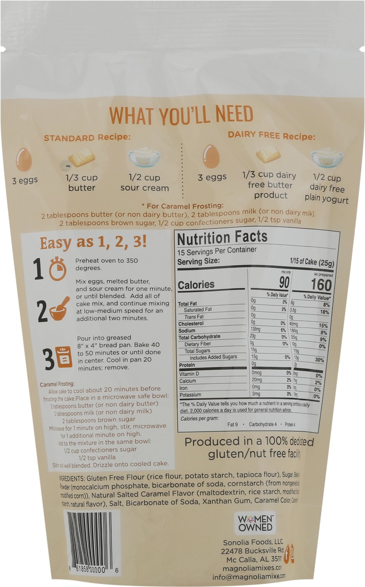 slide 3 of 9, Magnolia Mixes Gluten Free Caramel Pound Cake Mix 14 oz, 14 oz