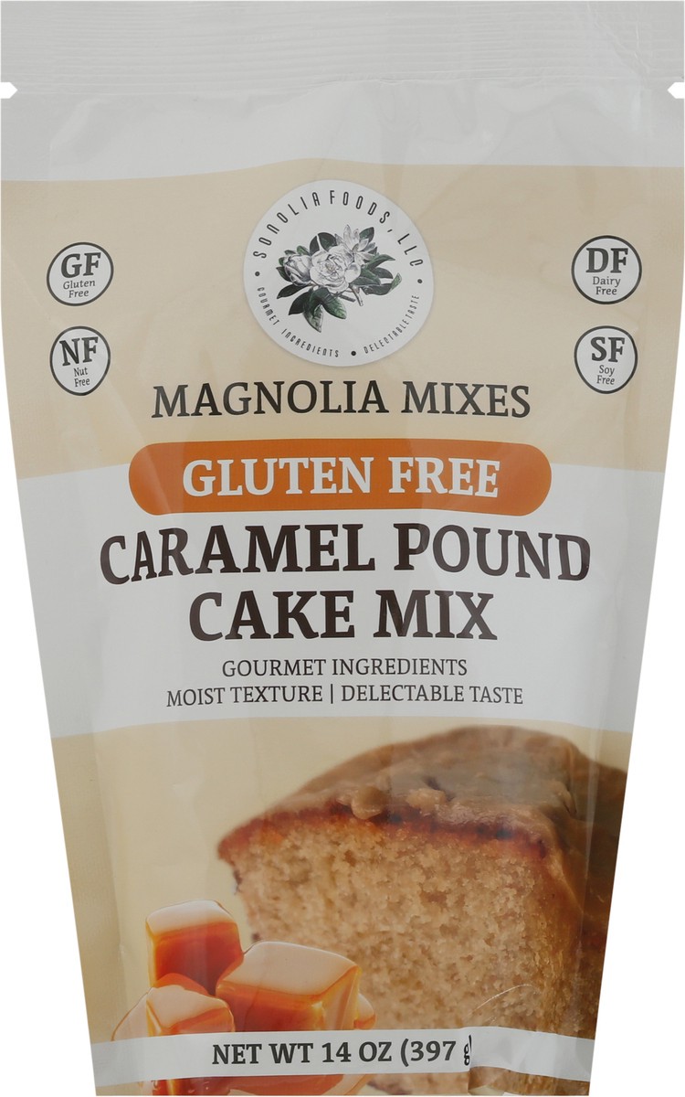 slide 4 of 9, Magnolia Mixes Gluten Free Caramel Pound Cake Mix 14 oz, 14 oz