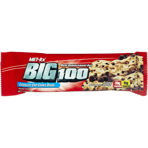 slide 2 of 8, MET-Rx Chocolate Chip Cookie Dough Meal Replacement Bar, 3.52 oz