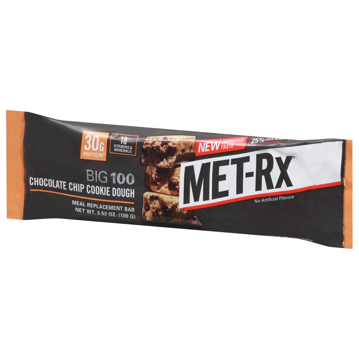 slide 3 of 9, MET-Rx Meal Replacement Bar, Chocolate Chip Cookie Dough, 3.52 Ounce, 3.52 oz