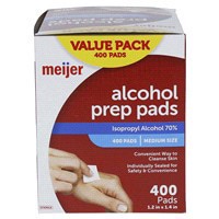 slide 9 of 9, Meijer alcohol prep pads, Value Size, 400 ct