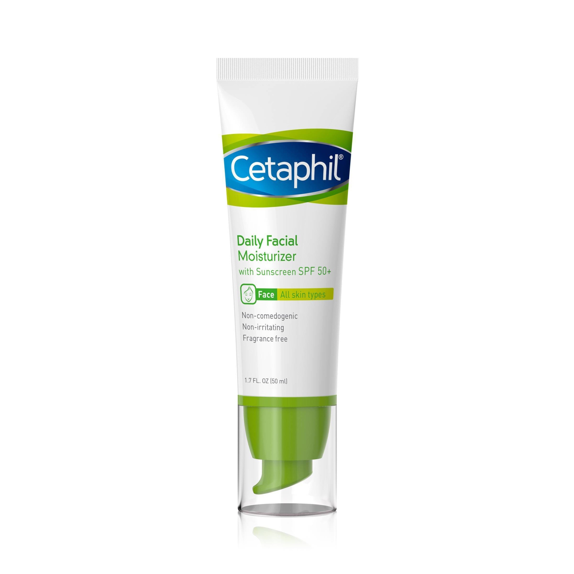 slide 1 of 6, Cetaphil Daily Facial Moisturizer with Sunscreen, 1.7 fl oz