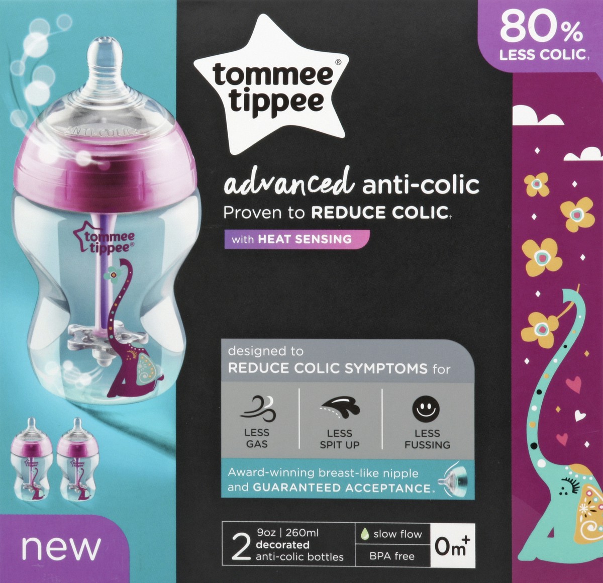 slide 1 of 5, Tommee Tippee Bottles 2 ea, 2 ct