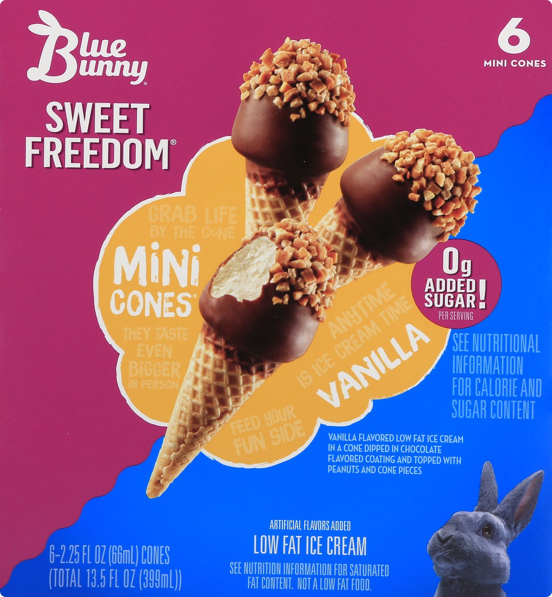 slide 11 of 12, Blue Bunny Vanilla Mini Cones 6.0 ea, 6 ct