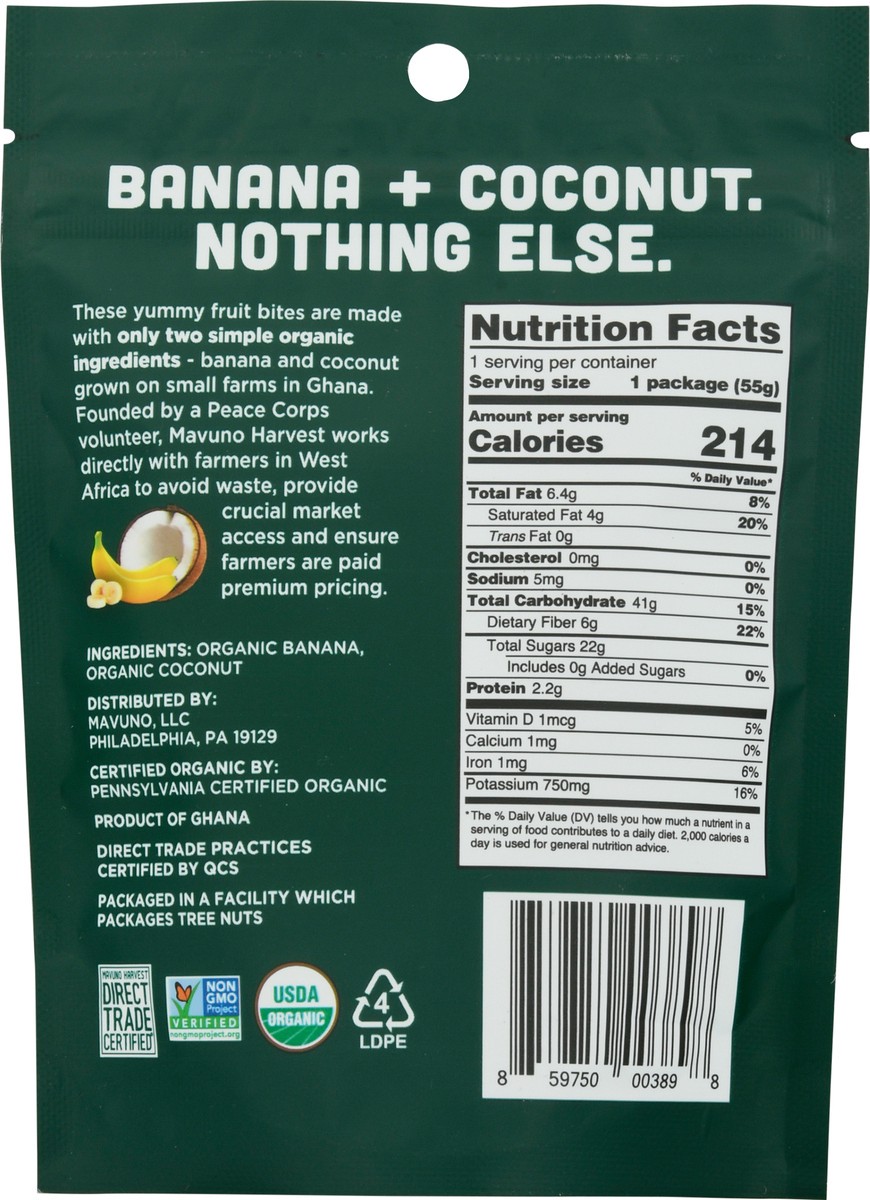 slide 2 of 9, Mavuno Harvest Banana Coconut Fruit, 1.94 oz