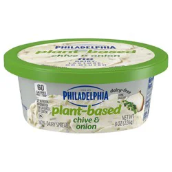 Philadelphia Plant-Based Dairy Free Chive & Onion Cream Cheese Spread, 8 oz Tub