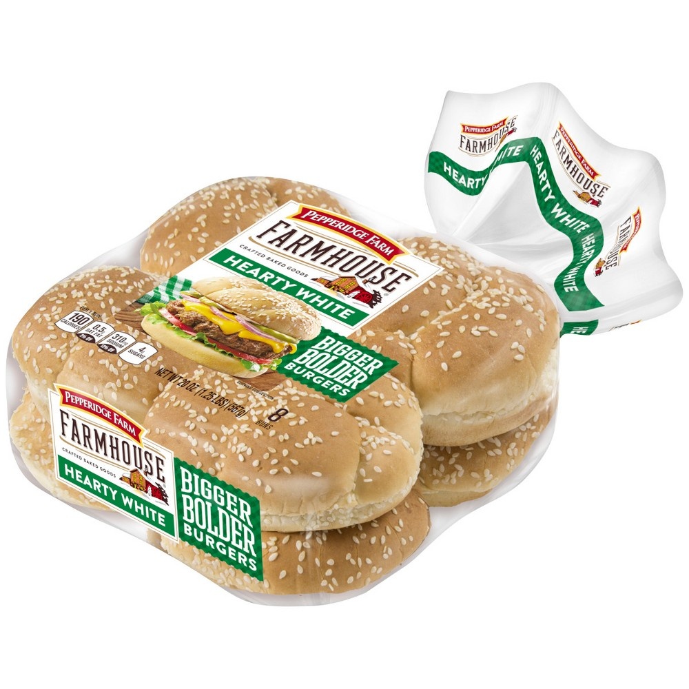 Pepperidge Farm Hearty White Hamburger Buns 8 ct | Shipt