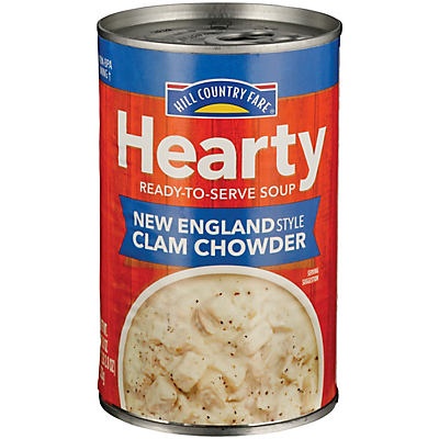 slide 1 of 1, Hill Country Fare Chunky New England Style Clam Chowder Soup, 18.8 oz