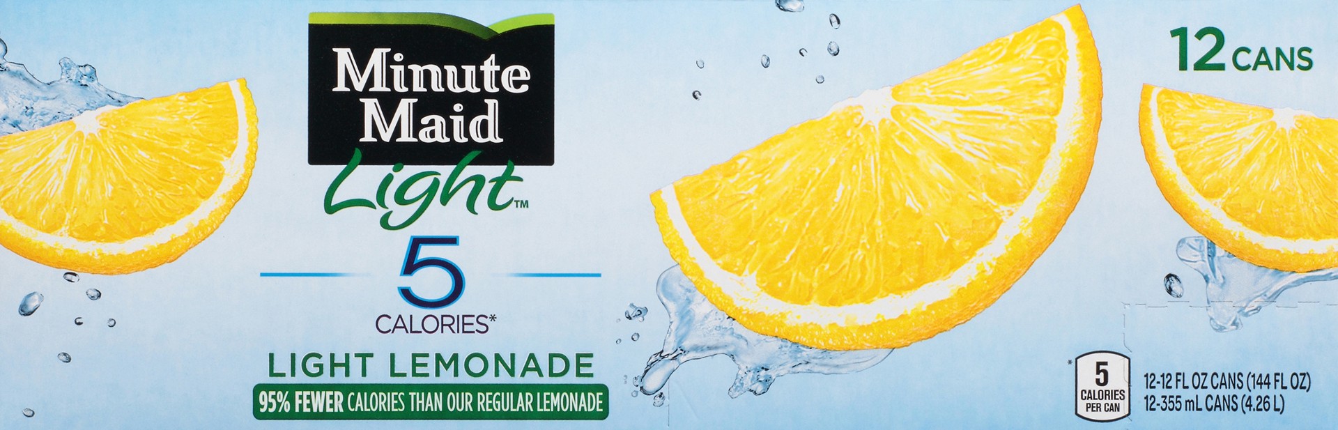 slide 2 of 5, Minute Maid Light Lemonade Fruit Drink, 12 fl oz, 12 Pack, 144 fl oz